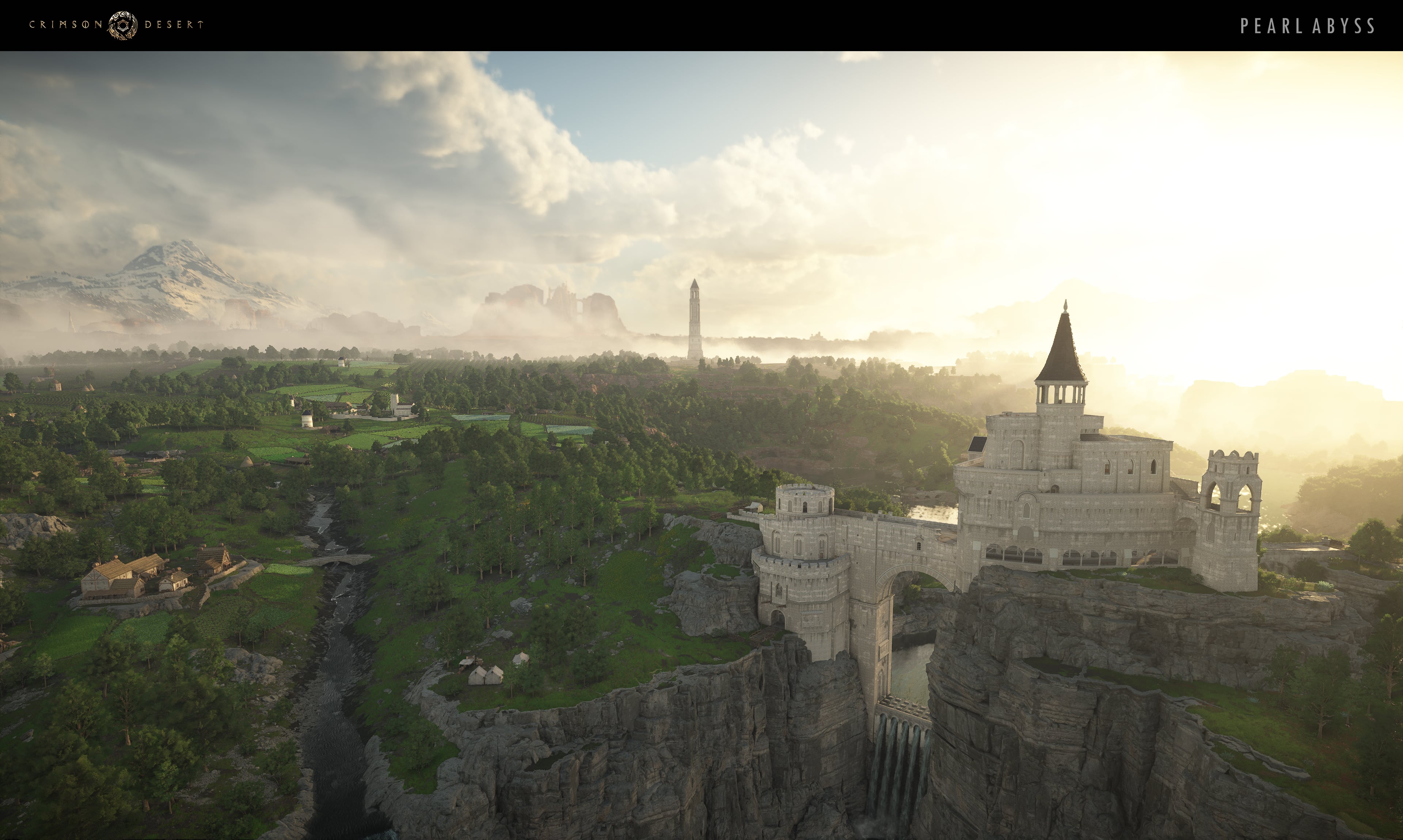 Ancient ruins exploration in a misty forest environment