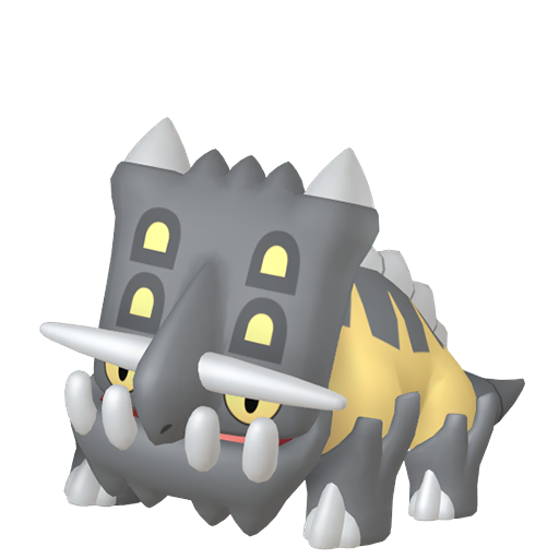 Bastiodon sprite from Pokemon Pokopia showing the Shield Pokemon with Litter and Crush specialties