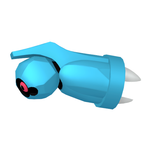 Beldum sprite from Pokemon Pokopia showing the Iron Ball Pokemon with Recycle specialty