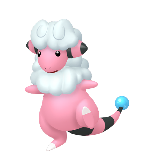 Flaaffy sprite from Pokemon Pokopia showing the Wool Pokemon with Litter and Generate specialties