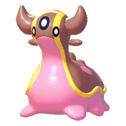 Gastrodon sprite from Pokemon Pokopia showing the Sea Slug Pokemon with Suck Up Liquids specialty