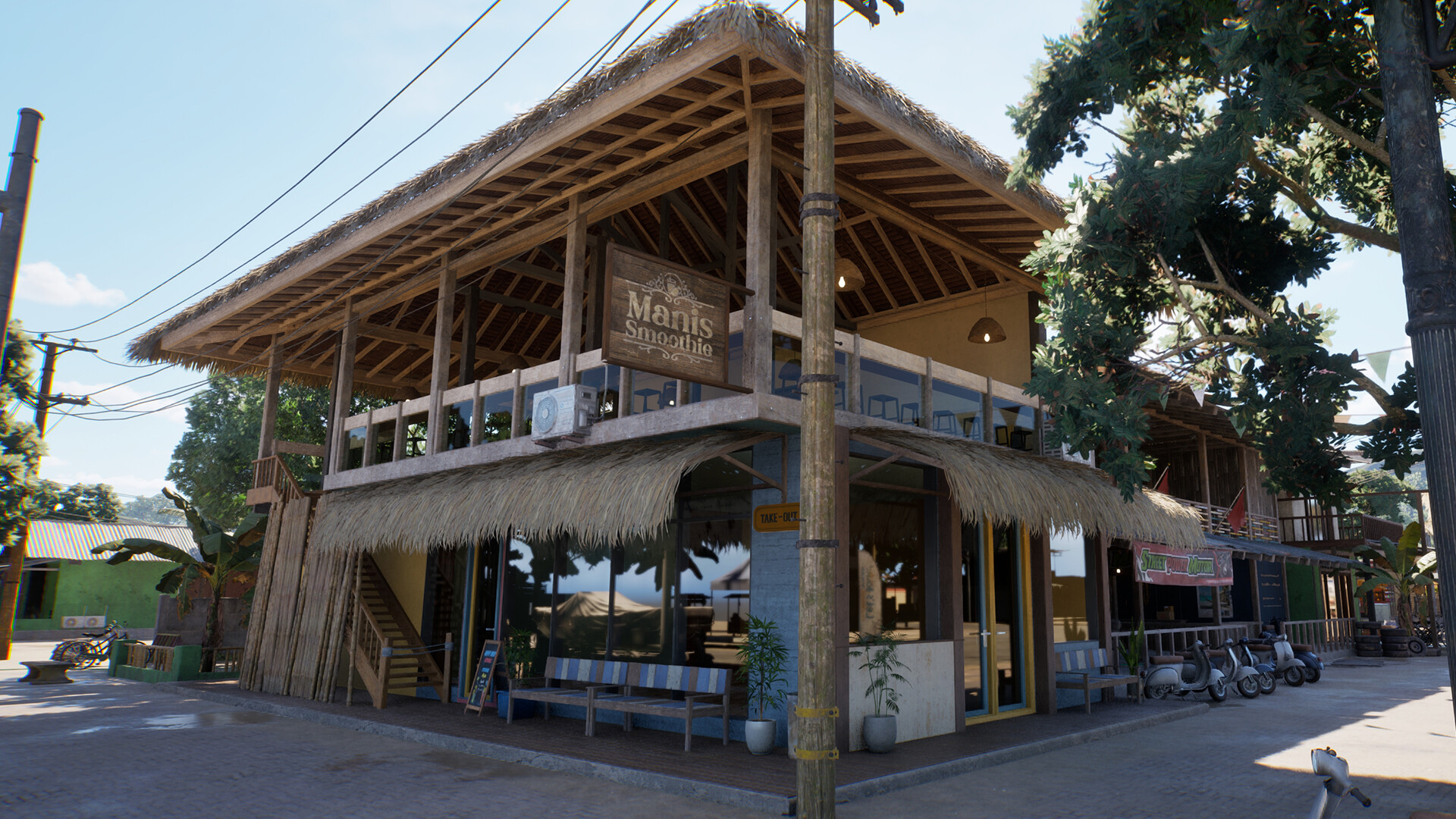 The Manis Smoothie shop and cafe in Cahaya town