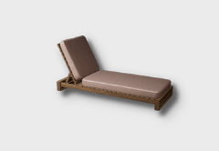 Cushioned Sunbed outdoor furniture item in inZOI