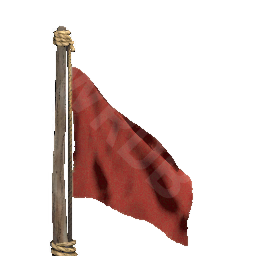 Simple Red Flagpole