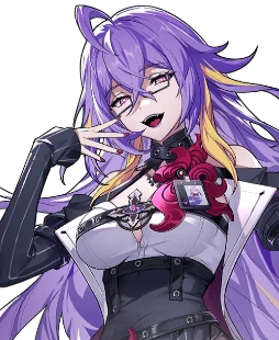 Fadia full character art - Esper with bright purple hair