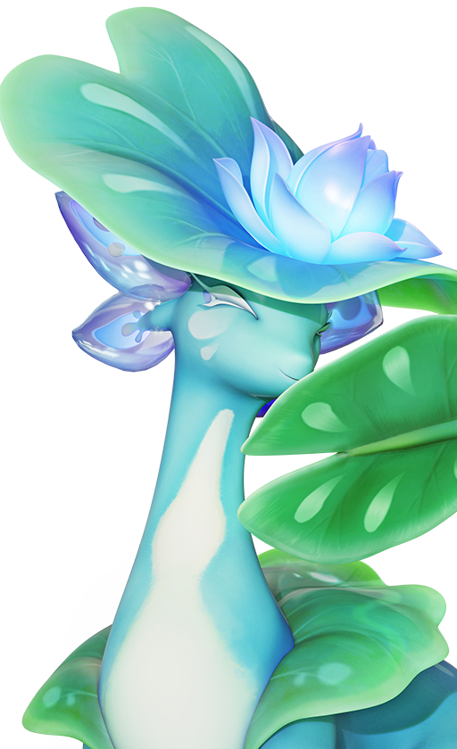 Leafy, No. 017, a Grass / Water-element Energy Aniimo