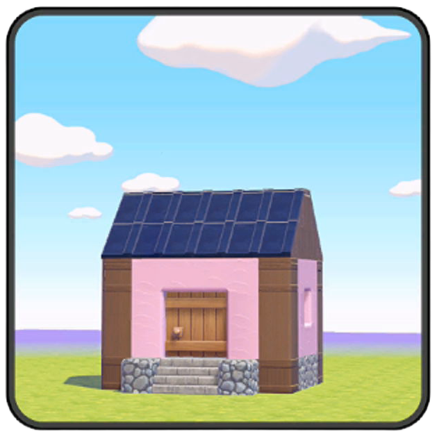 Pink Hut building kit from Pokemon Pokopia