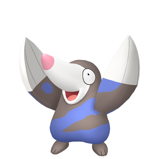 Drilbur sprite from Pokemon Pokopia showing the Mole Pokemon that teaches Rototiller