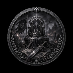 Round badge icon for the achievement The King Who Denied the World