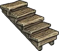 Weathered Log Stairs