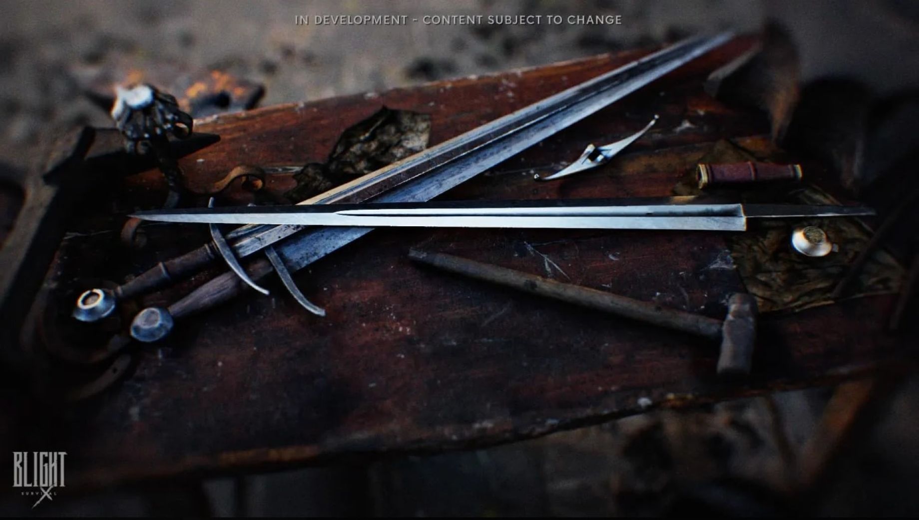 Blight: Survival game environment from 80 Level - medieval ruins and overgrowth