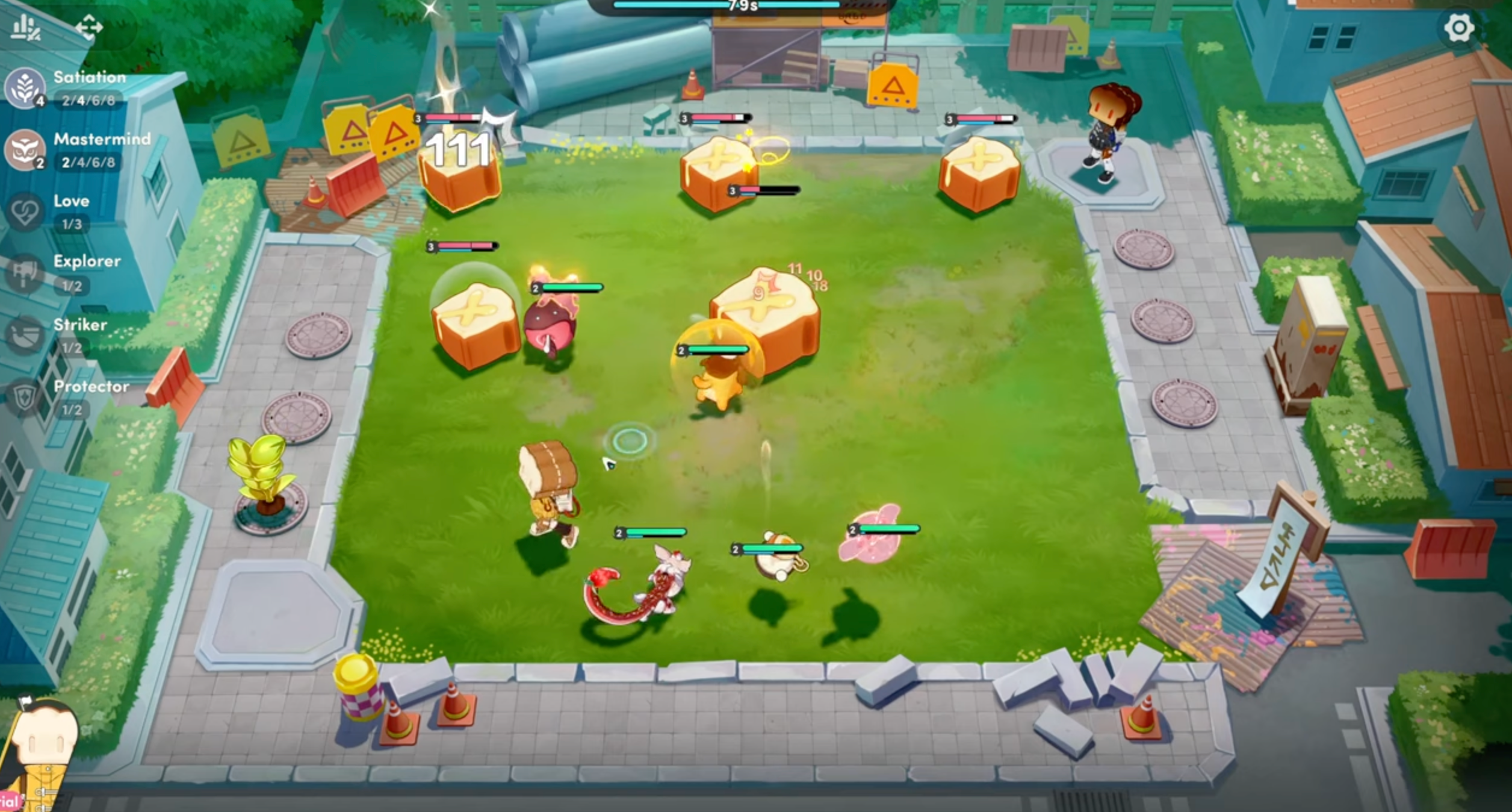 Synergy panel — the Aspect and Trait synergy interface during auto-chess combat