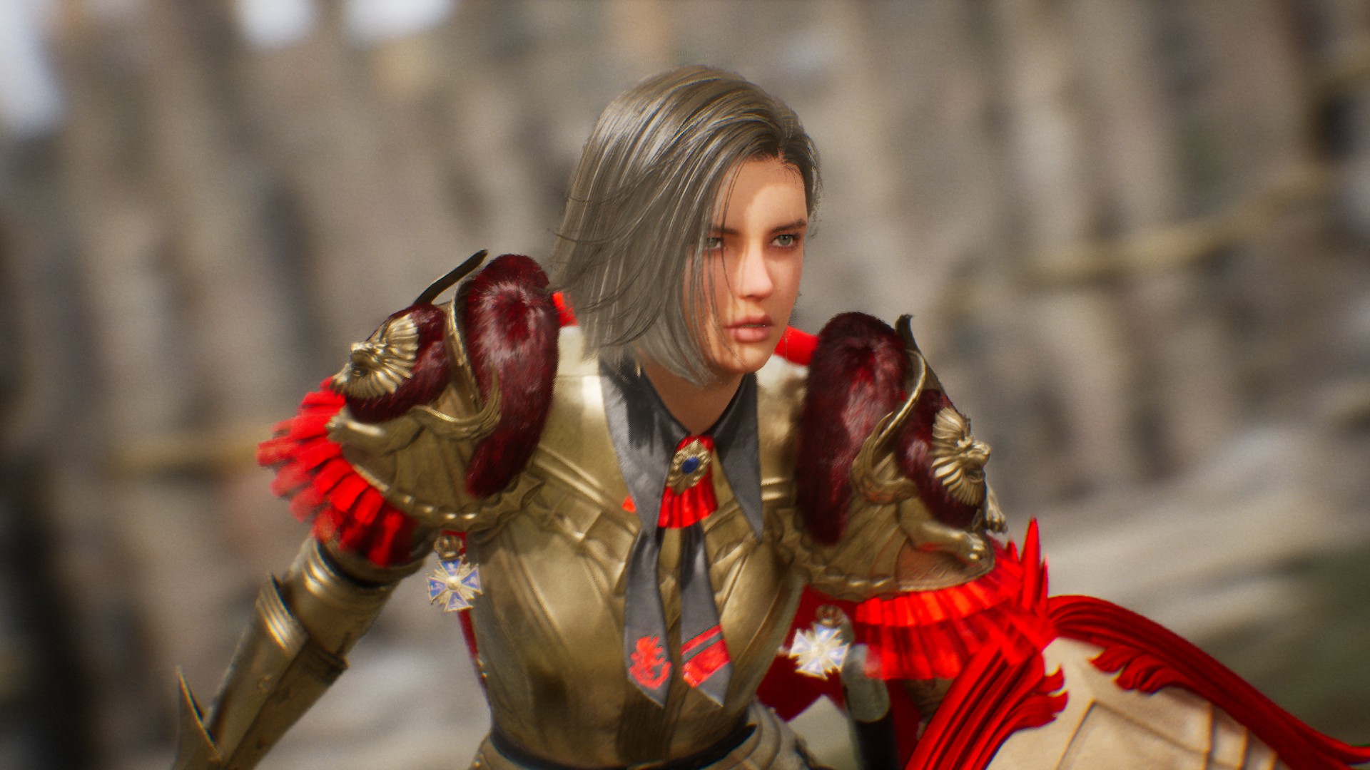 Fiona in Vindictus: Defying Fate alpha test wielding her longsword and shield in combat