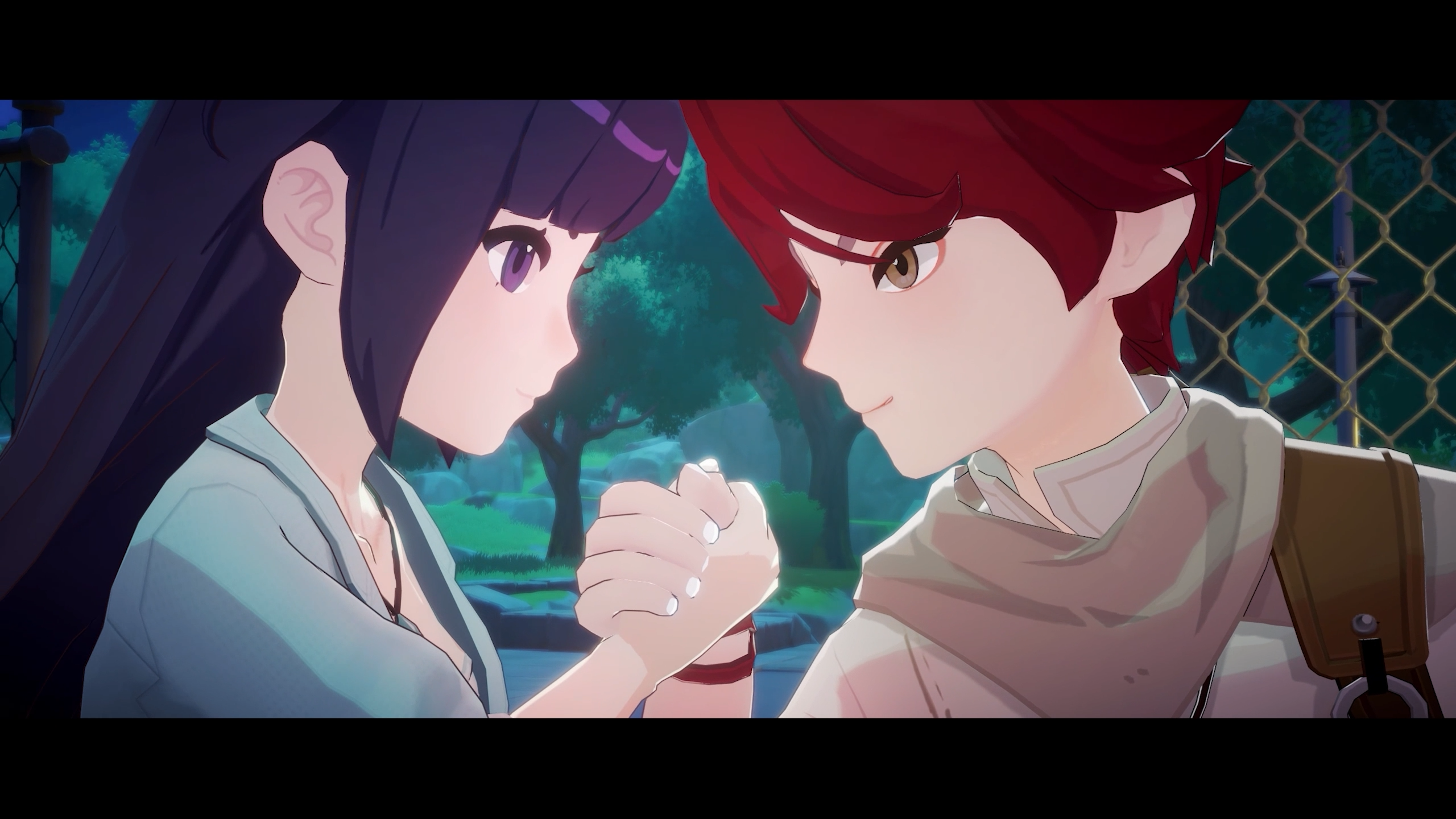 Animated romance story scenes