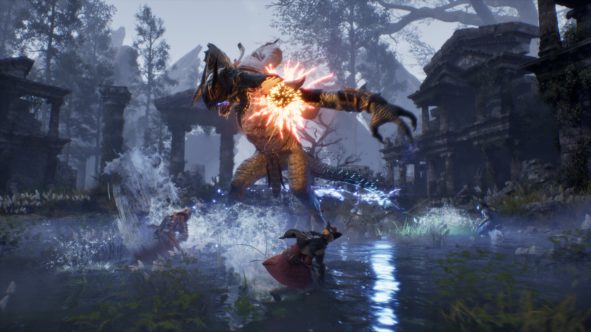 ArcheAge Chronicles depiction of the heroic expedition members and their divine transformations