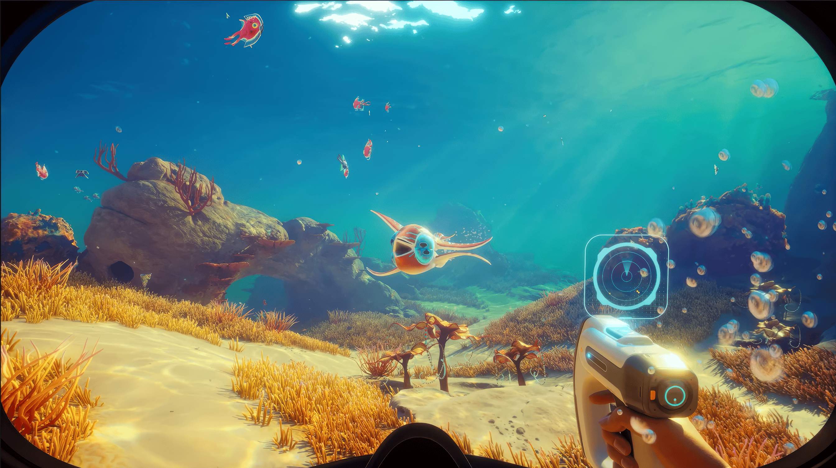 Subnautica 2 gameplay reveal promotional image showing underwater exploration