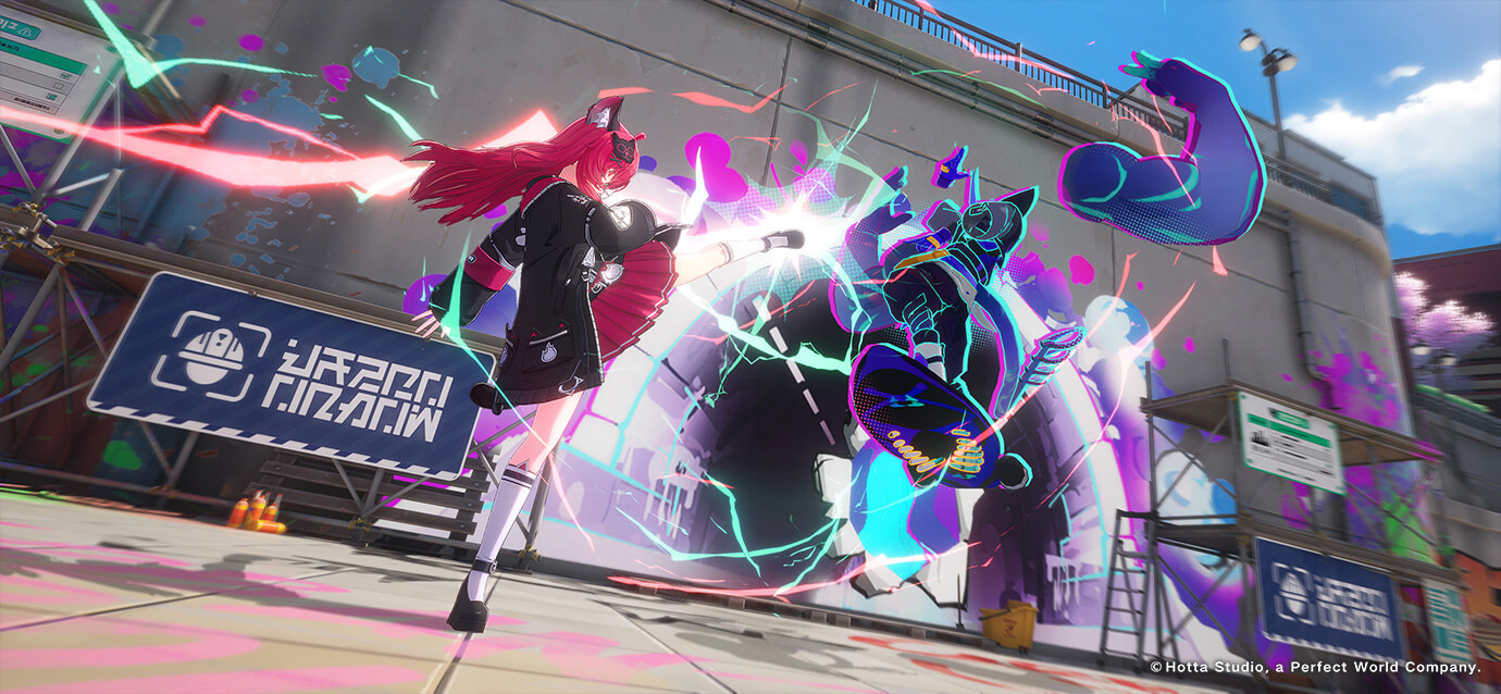 Neverness to Everness promotional artwork - combat scene