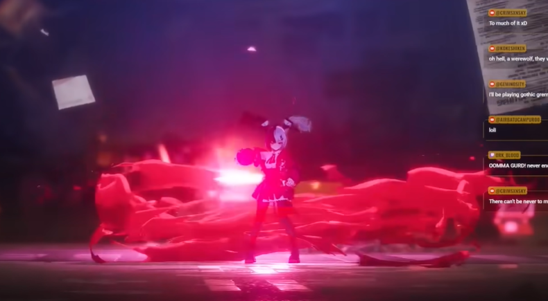 Combat action screenshot showing character abilities in combat