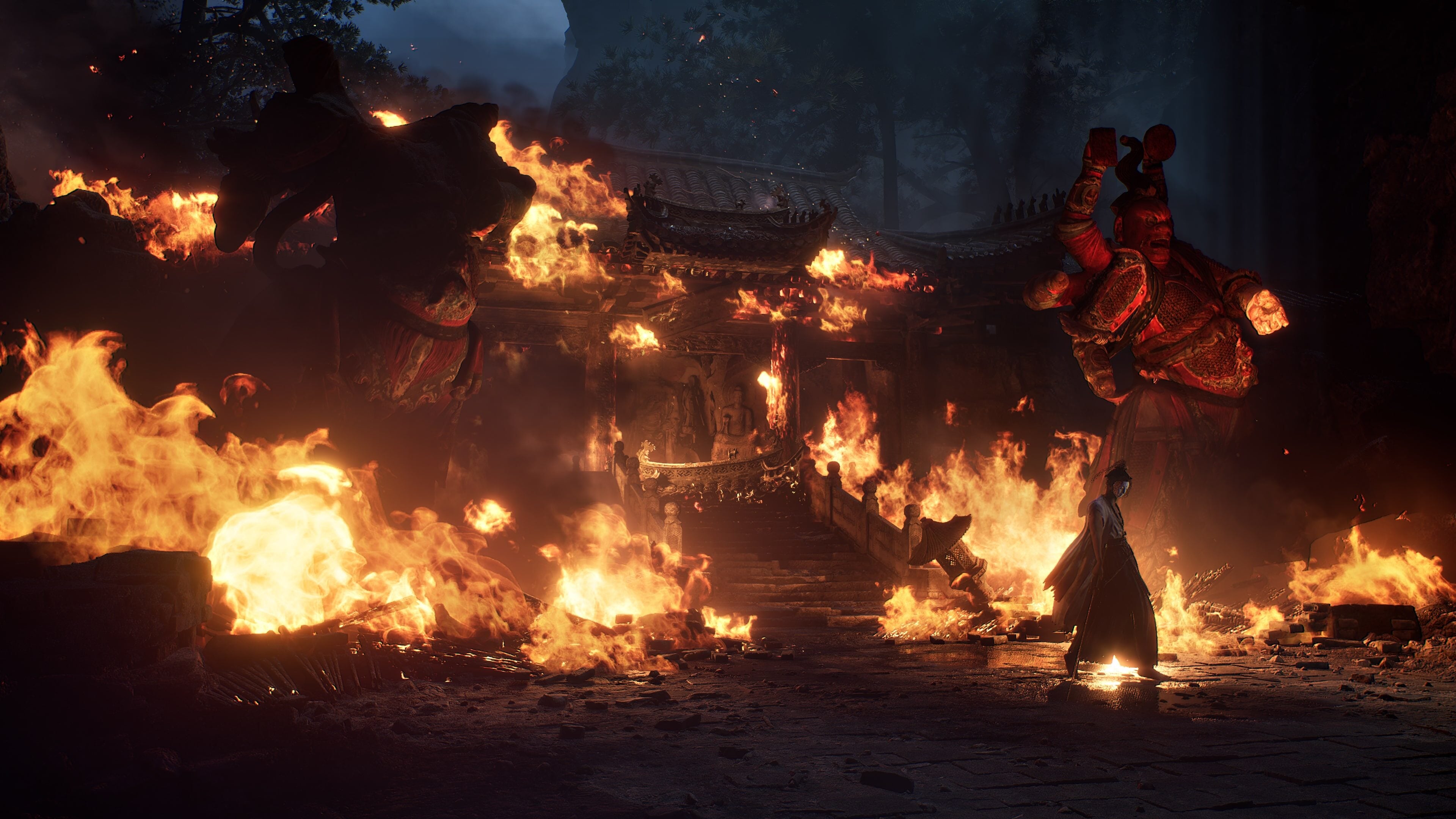 A Whisper of Fall: Jinyiwei official press screenshot showing wuxia combat in a Ming Dynasty setting