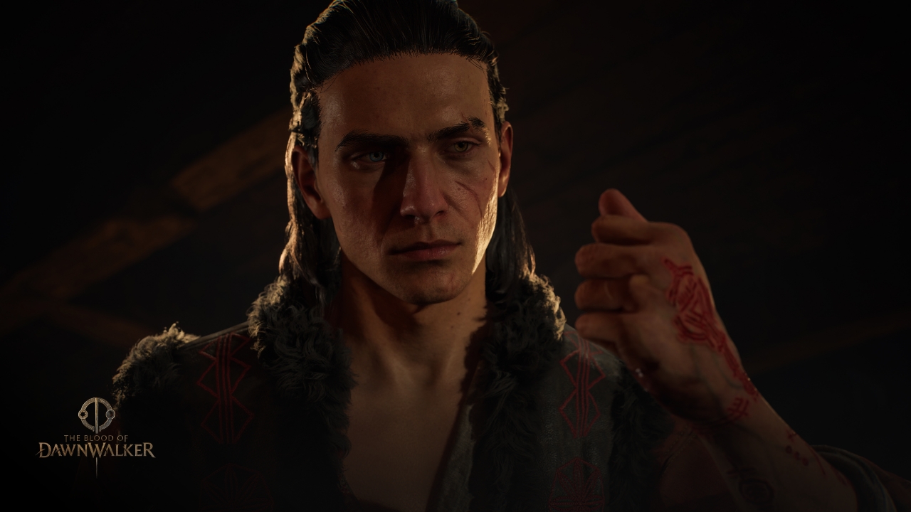 Coen expression detail — close-up in-game render of the protagonist