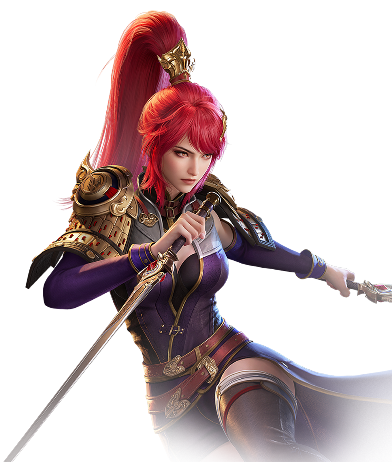 Mulan (花木兰), dual-form sword and heavy-blade assault hero in Honor of Kings: World