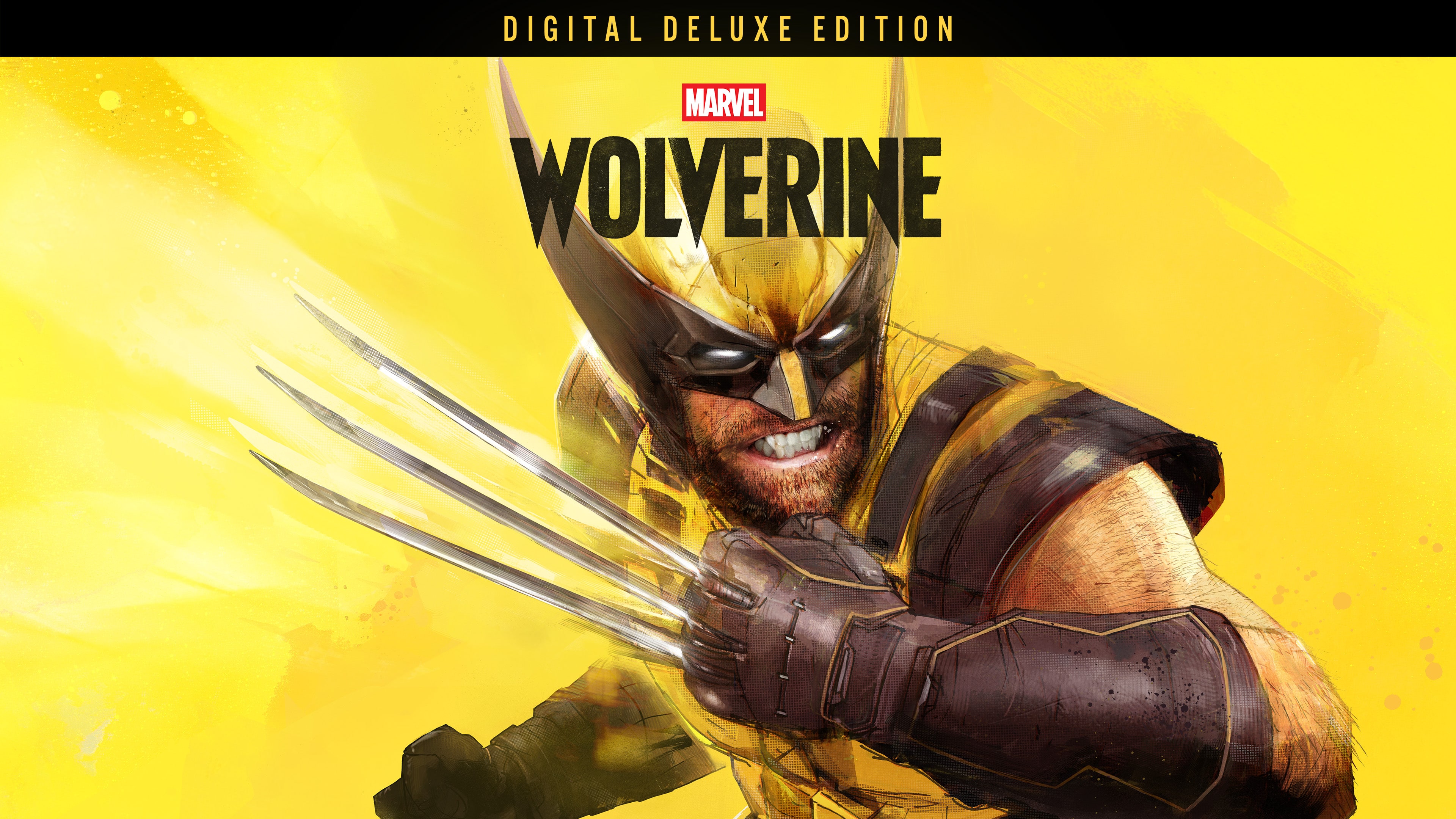 Digital Deluxe Edition key art, the yellow illustrated Wolverine cover with a Digital Deluxe Edition band across the top