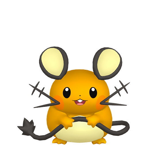 Dedenne sprite from Pokemon Pokopia showing the Antenna Pokemon with Search specialty