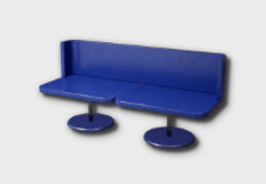 Plastic Bench outdoor furniture item in inZOI