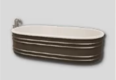 Striped Bathtub bathroom furniture item in inZOI