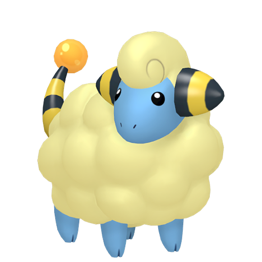 Mareep sprite from Pokemon Pokopia showing the Wool Pokemon with Litter specialty