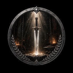 Round badge icon for the achievement The True Edge