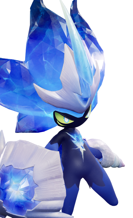 Official full-body artwork of the Aniimo Sherro in its Thunderstorm Form, a Electric and Water element DPS role creature