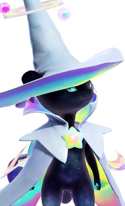 Official full-body artwork of the Aniimo Stellarys in its Prismana Form, a Dark and Ice element DPS role creature