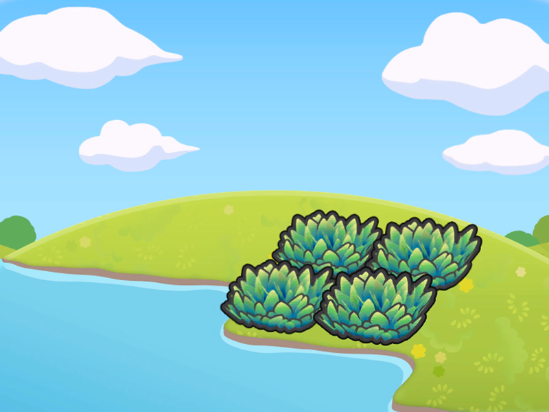 Hydrated Tall Grass habitat from Pokemon Pokopia requiring watered terrain