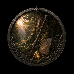 Round badge icon for the achievement Guide of the Nameless Forest