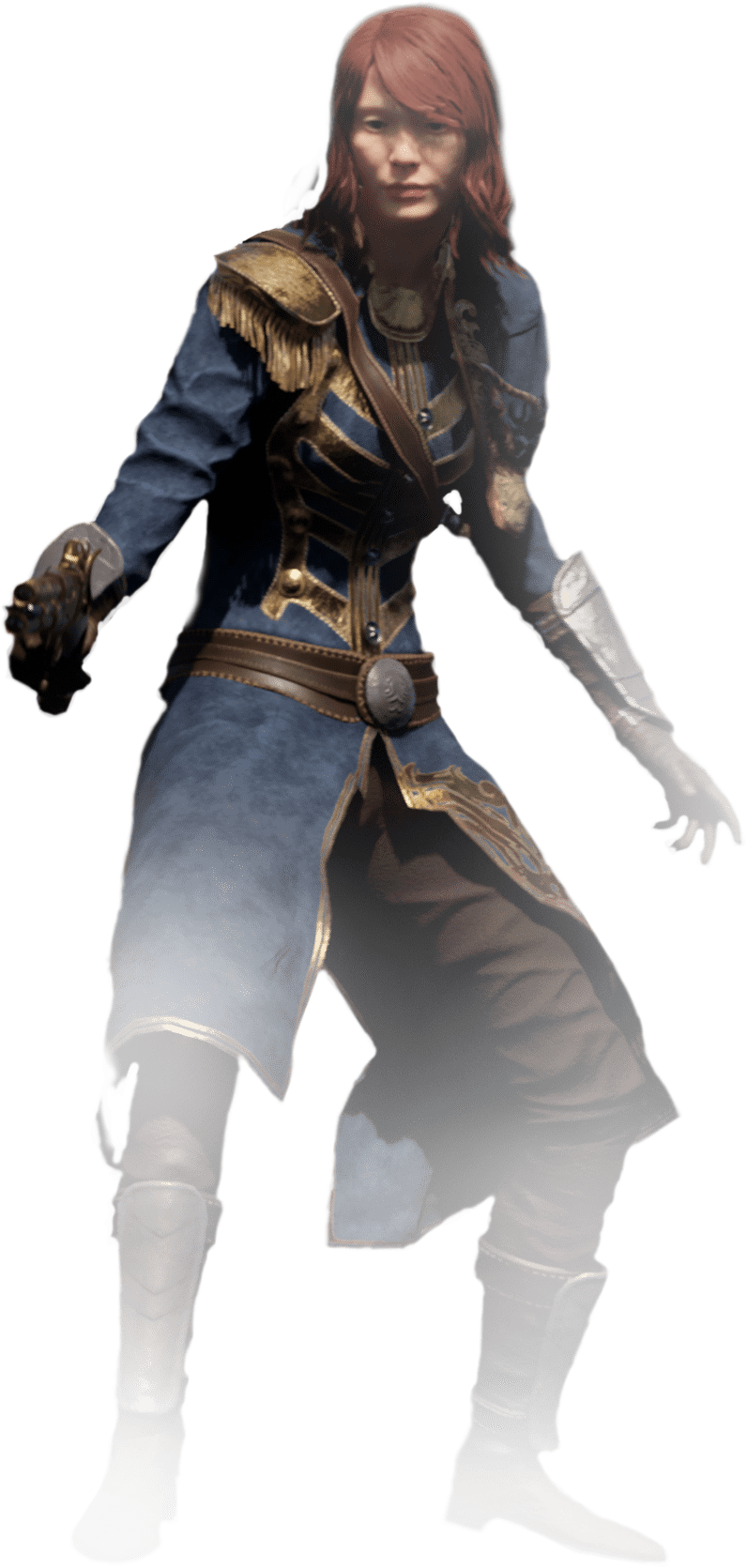 Official character art of a Malerus in a blue coat