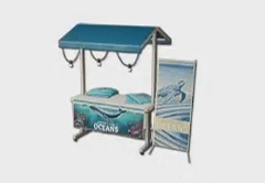 Ocean Conservation Campaign Stand furniture item in inZOI