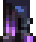 The Plague Doctor Robe Bottom cosmetic icon from Soulbound: Online, a near black robe skirt panelled in violet with a blue patch at the waist