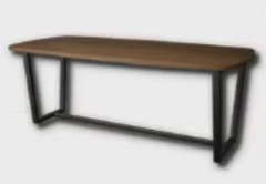Steel Frame Round Desk furniture item in inZOI
