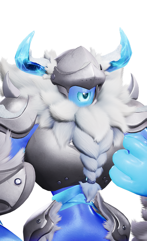 Official full-body artwork of the Aniimo Rookey in its Snowfield Form, a Dark and Ice element Break role creature