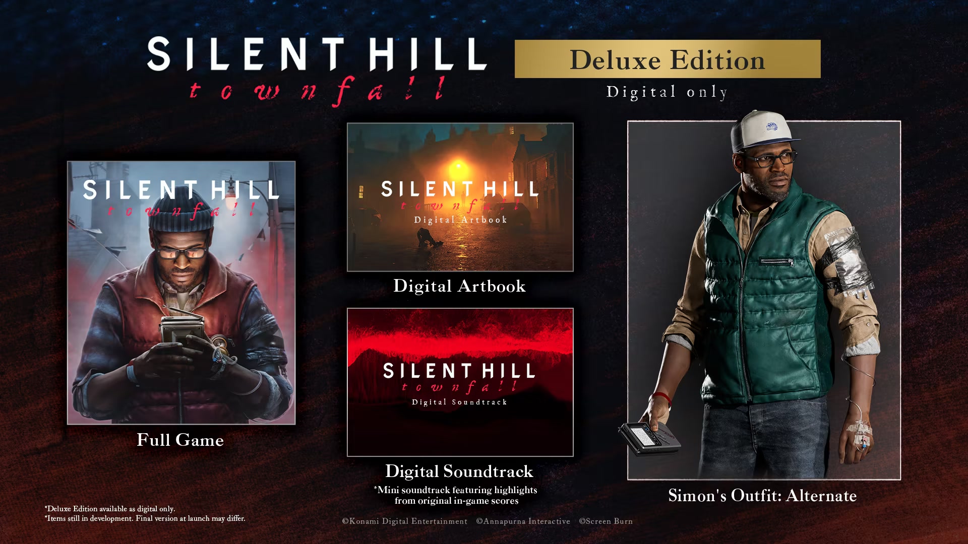 Deluxe Edition contents: the full game, the digital artbook, the digital soundtrack and Simon's Outfit: Alternate, a green quilted gilet over a tan shirt