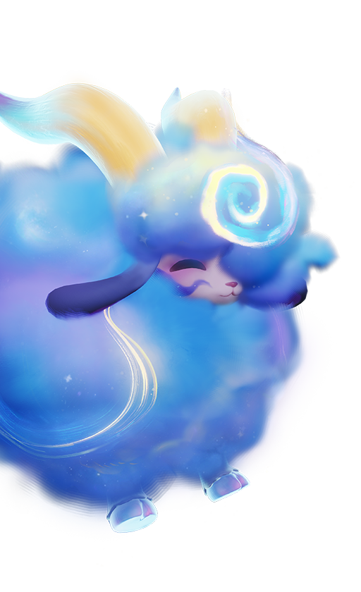 Official full-body artwork of the Aniimo Turbo in its Prismana Form, a Dark and Wind element Support role creature