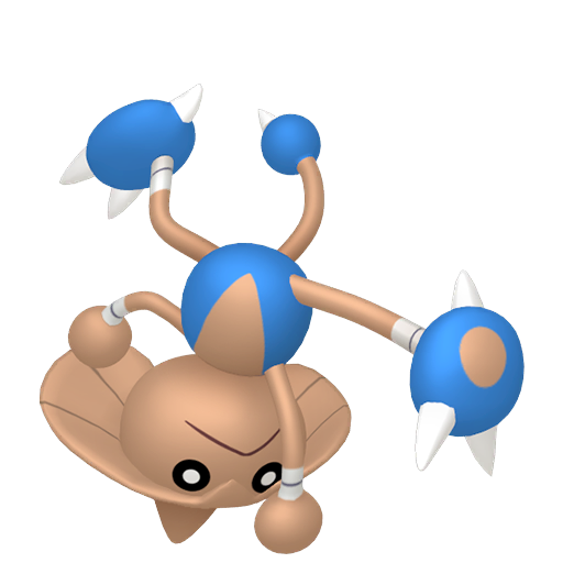 Hitmontop sprite from Pokemon Pokopia showing the Handstand Pokemon with Trade specialty