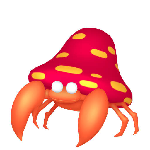 Parasect sprite from Pokemon Pokopia showing the Mushroom Pokemon with Search specialty