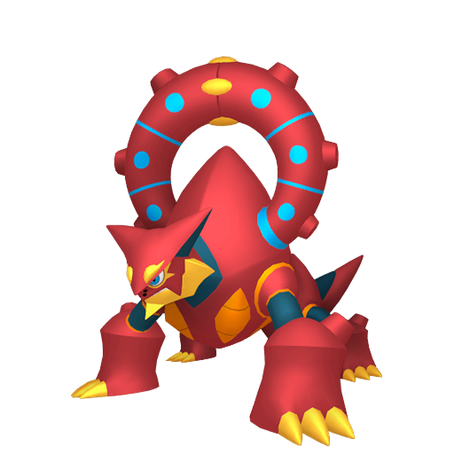 Volcanion sprite from Pokemon Pokopia showing the Steam legendary Pokemon from Rocky Ridges