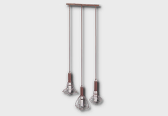 Super Long Framed 3-Bulb Pendant Lighting