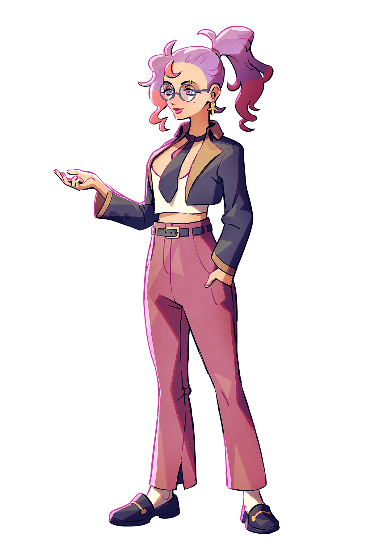 Official character art of Julia, the aspiring Lumen Manager from Iris Hamlet