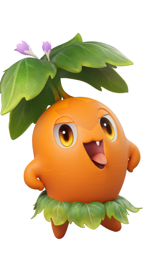 Official full-body artwork of the Aniimo Hummin in its Mountain Form, a Grass element Break role creature