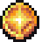 The Commission Medal currency icon from Soulbound: Online, a round gold and amber token with a white spark at its centre inside a dark rim