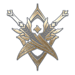 Assassin class emblem, two crossed gold daggers inside an angular frame